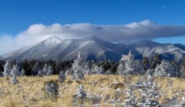 The San Francisco Peaks as viewed from Elden Mountain; Credit: Tyler Finvold, 30 November 2006